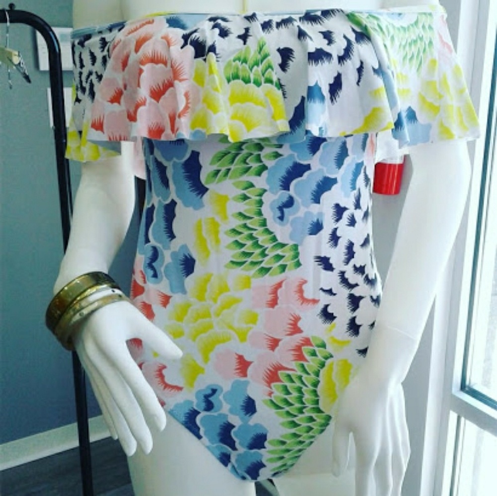 Tropical print swimsuit